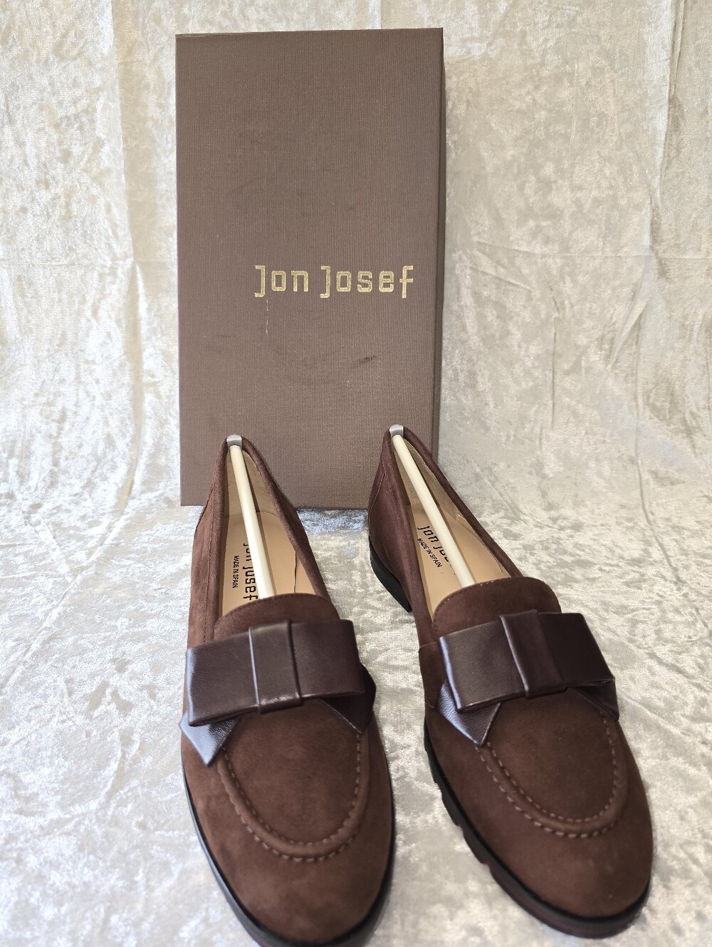 Jon Josef Shoes Melanie Bow Brown Loafers Size 6